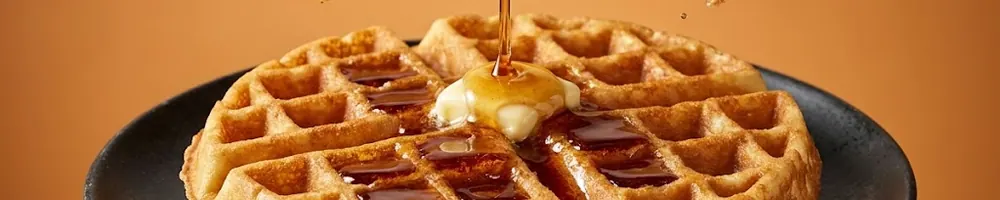 Huddle House breakfast: Waffles & French toast